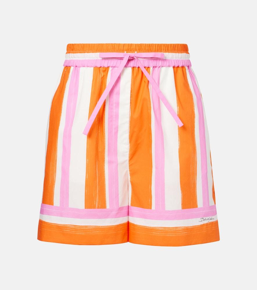 dolce & gabbana striped cotton shorts