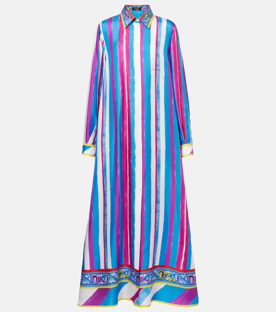 dolce & gabbana striped silk kaftan