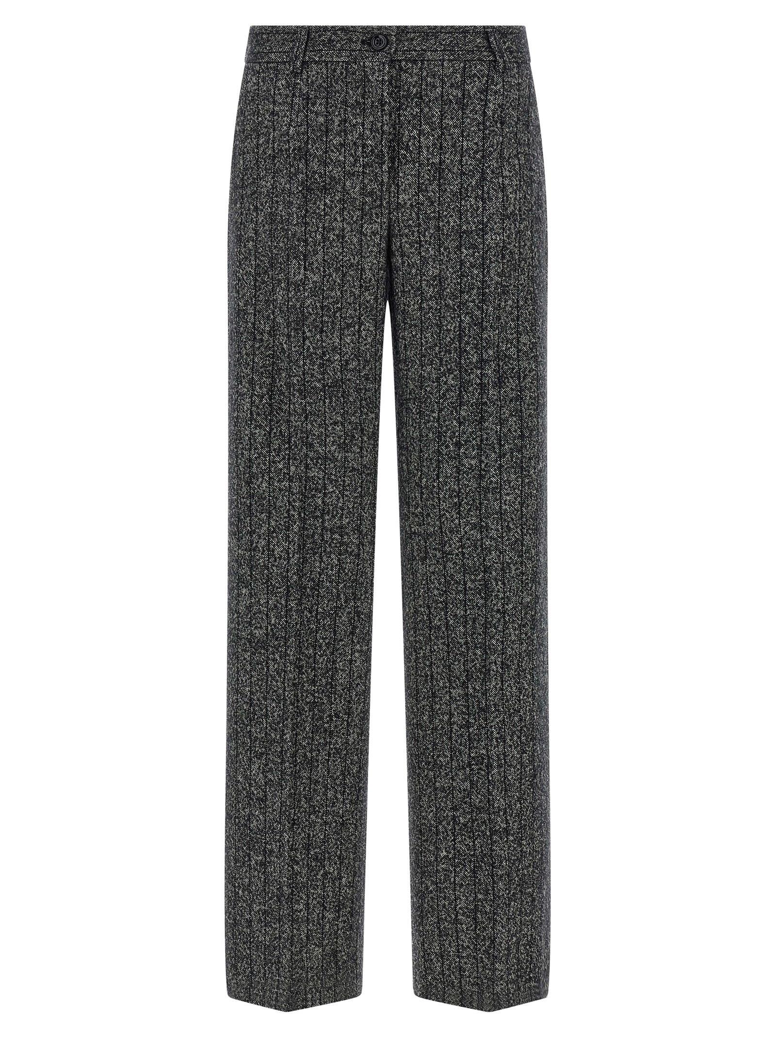 dolce & gabbana striped wool pants