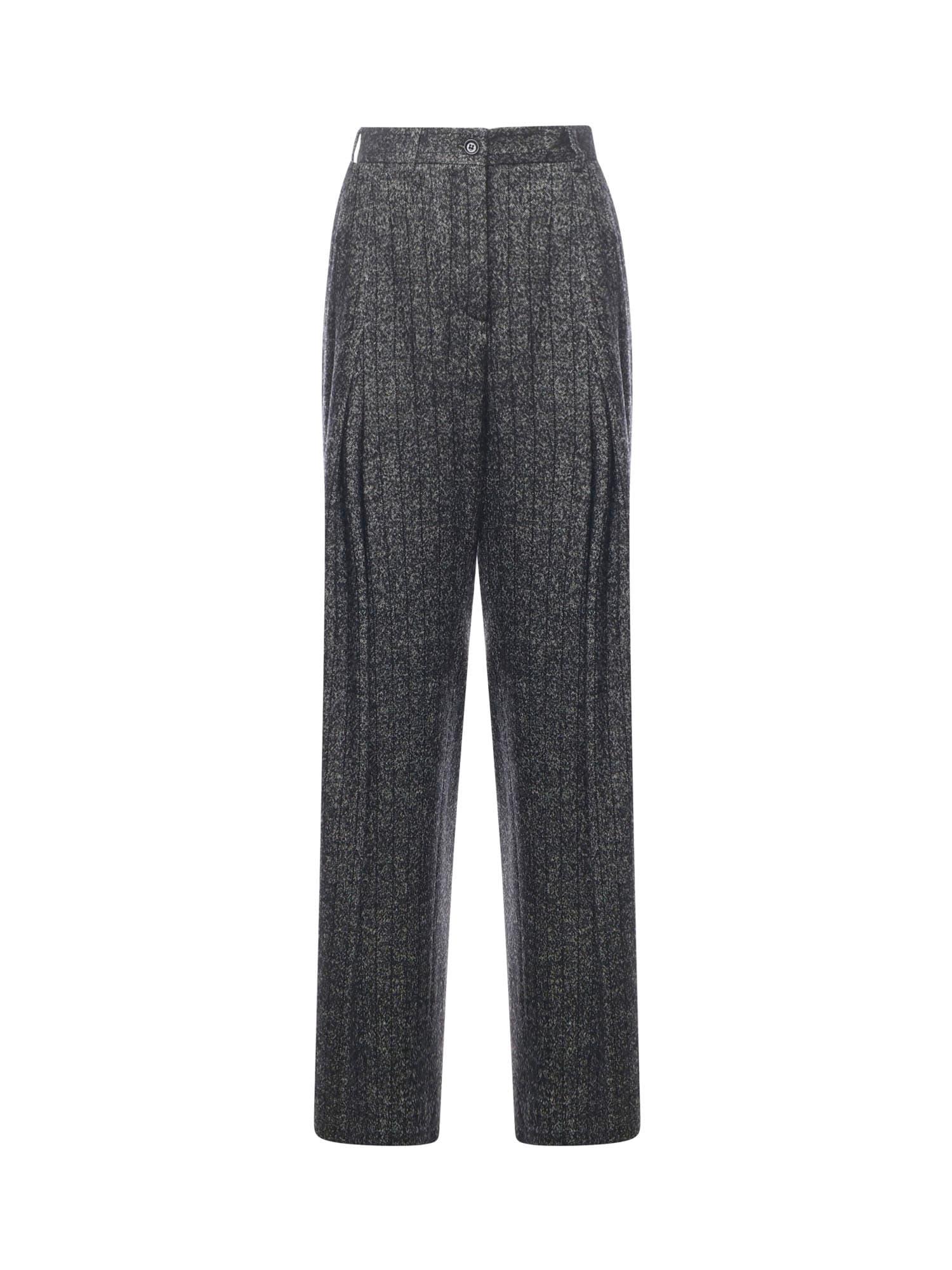 dolce & gabbana striped wool pants