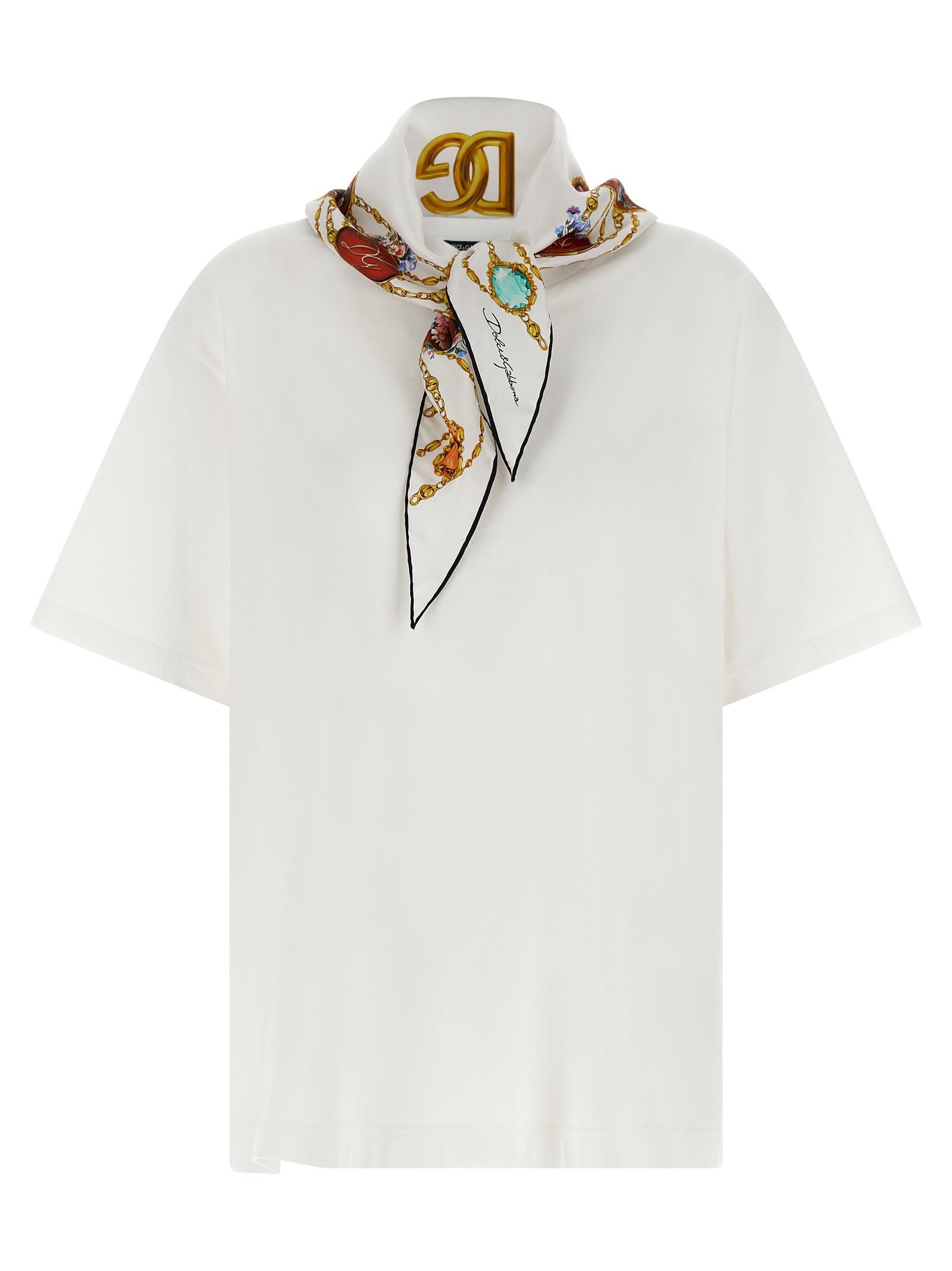 dolce & gabbana t-shirt with scarf