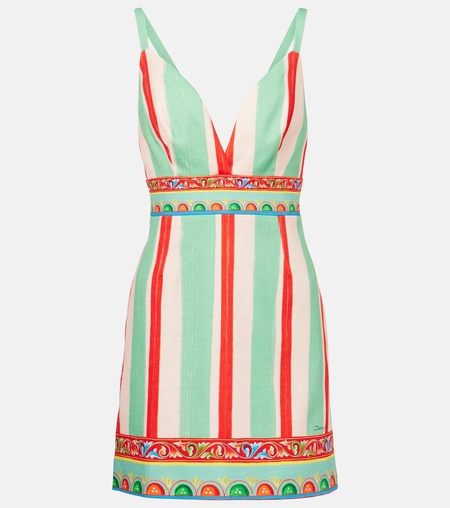 dolce & gabbana taormina striped cotton