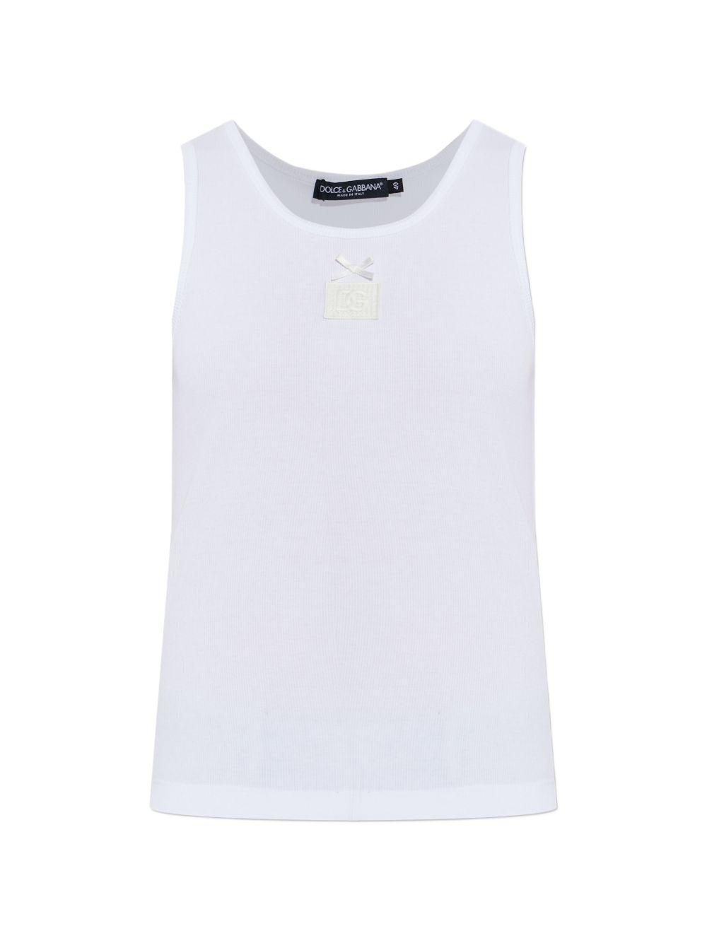 dolce & gabbana top white cotton - women