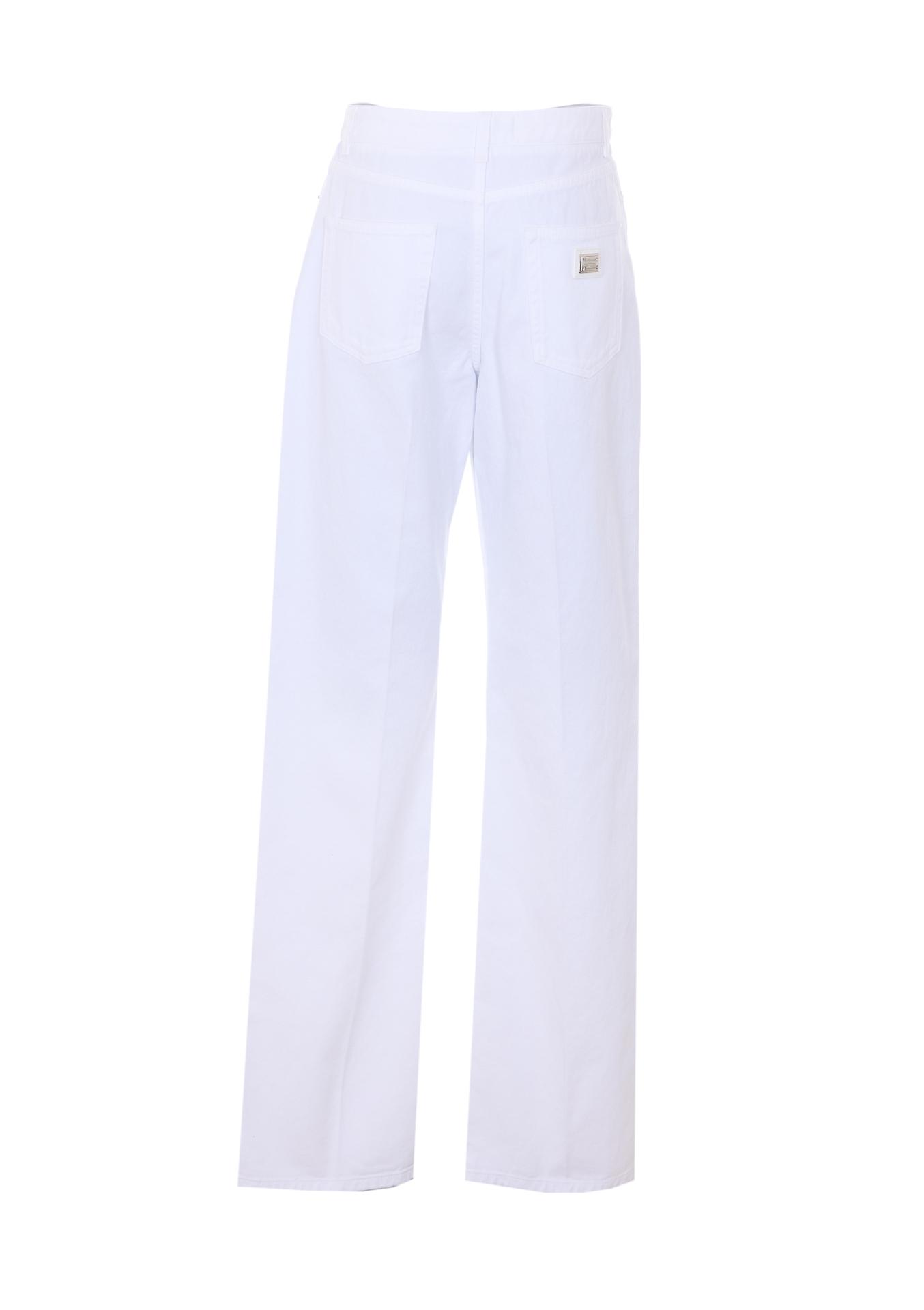 dolce & gabbana trousers white cotton - women