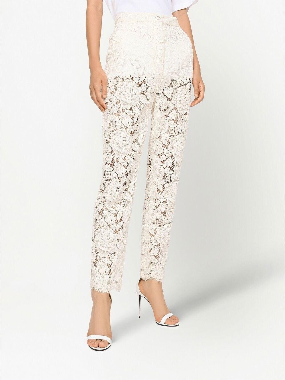 dolce & gabbana trousers white rayon - women