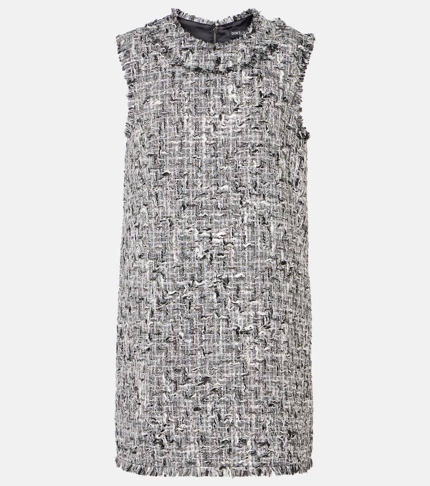 dolce & gabbana tweed lamé minidress