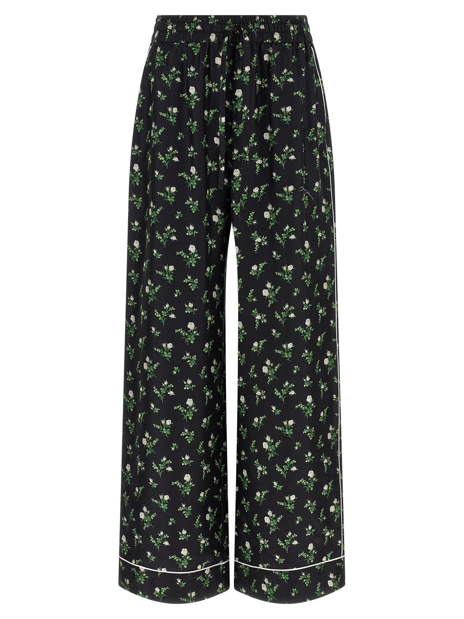 dolce & gabbana vanity pants black silk - women