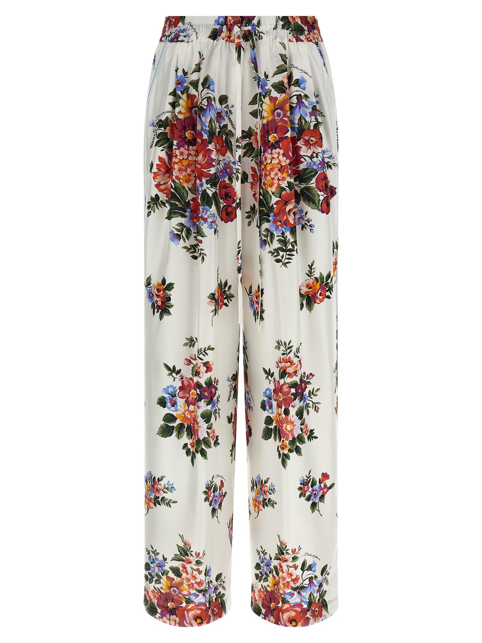 dolce & gabbana vanity pants multicolor silk - women