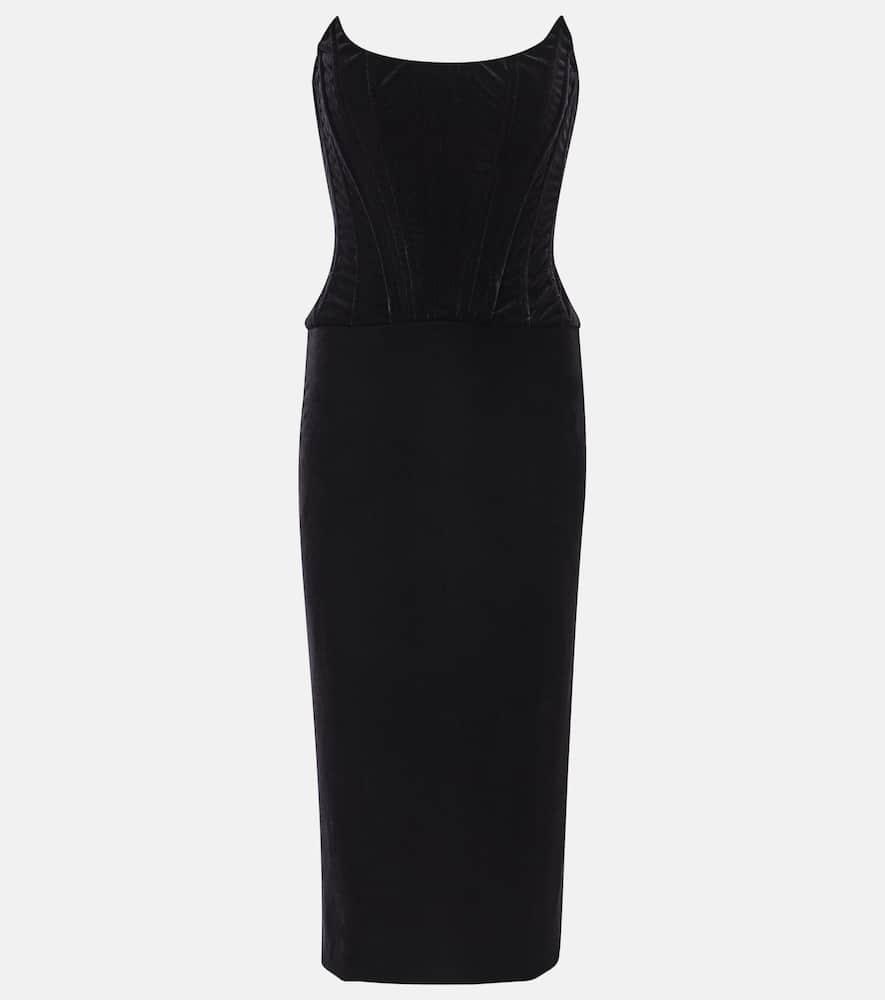 dolce & gabbana velvet bustier dress