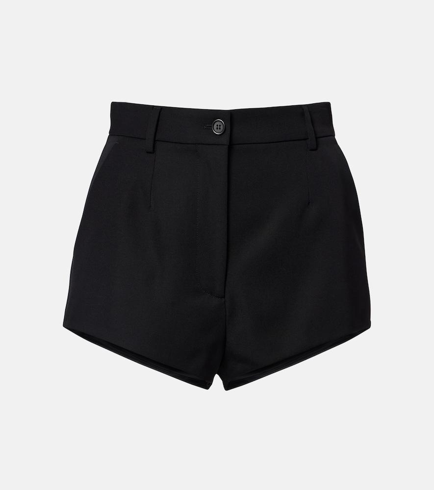 dolce & gabbana virgin wool gabardine micro shorts