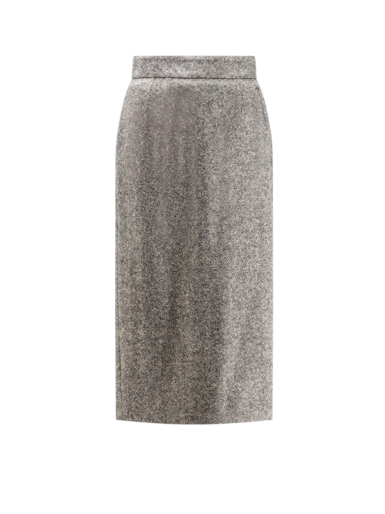 dolce & gabbana virgin wool midi pencil skirt
