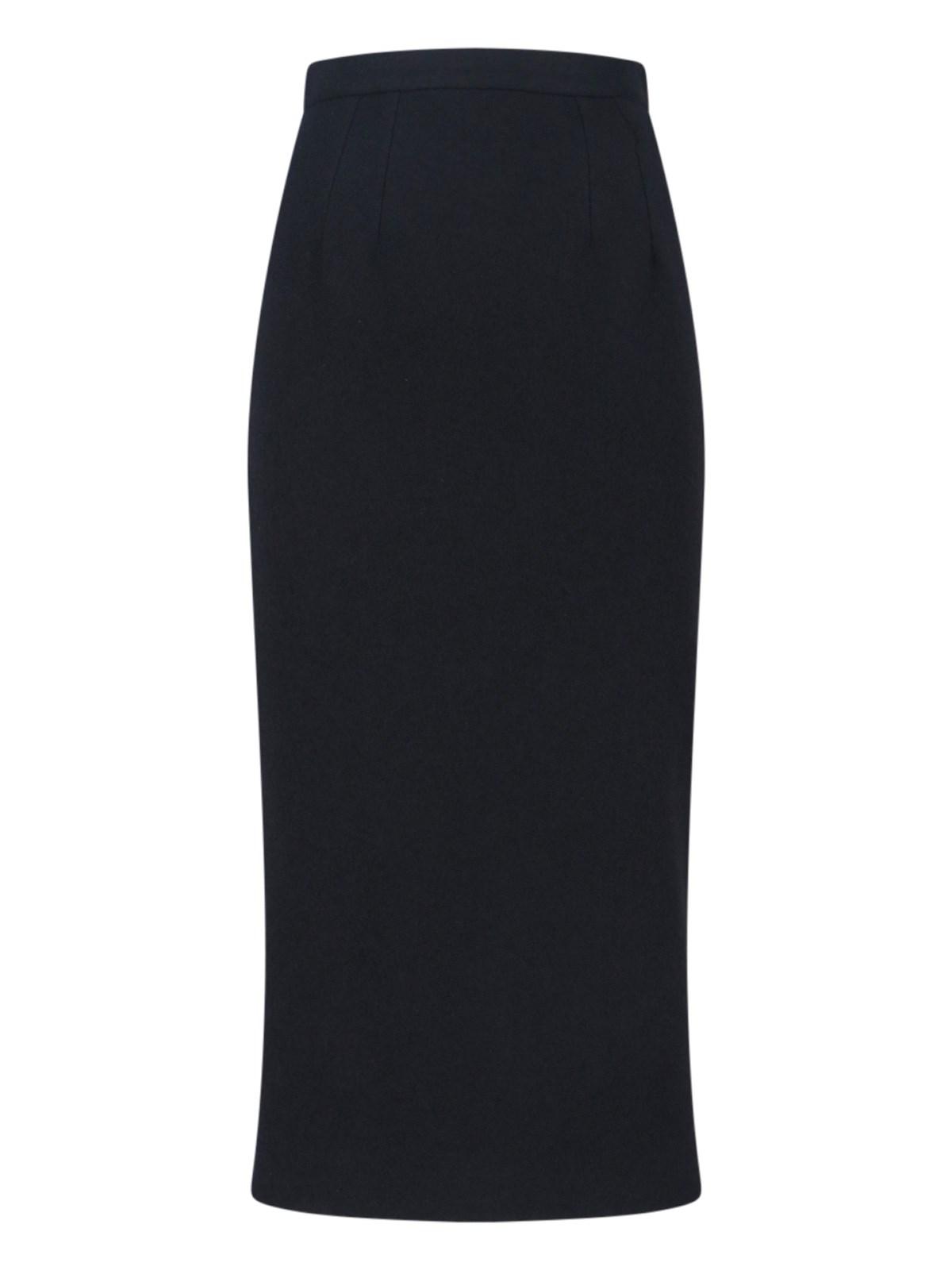 dolce & gabbana virgin wool midi skirt