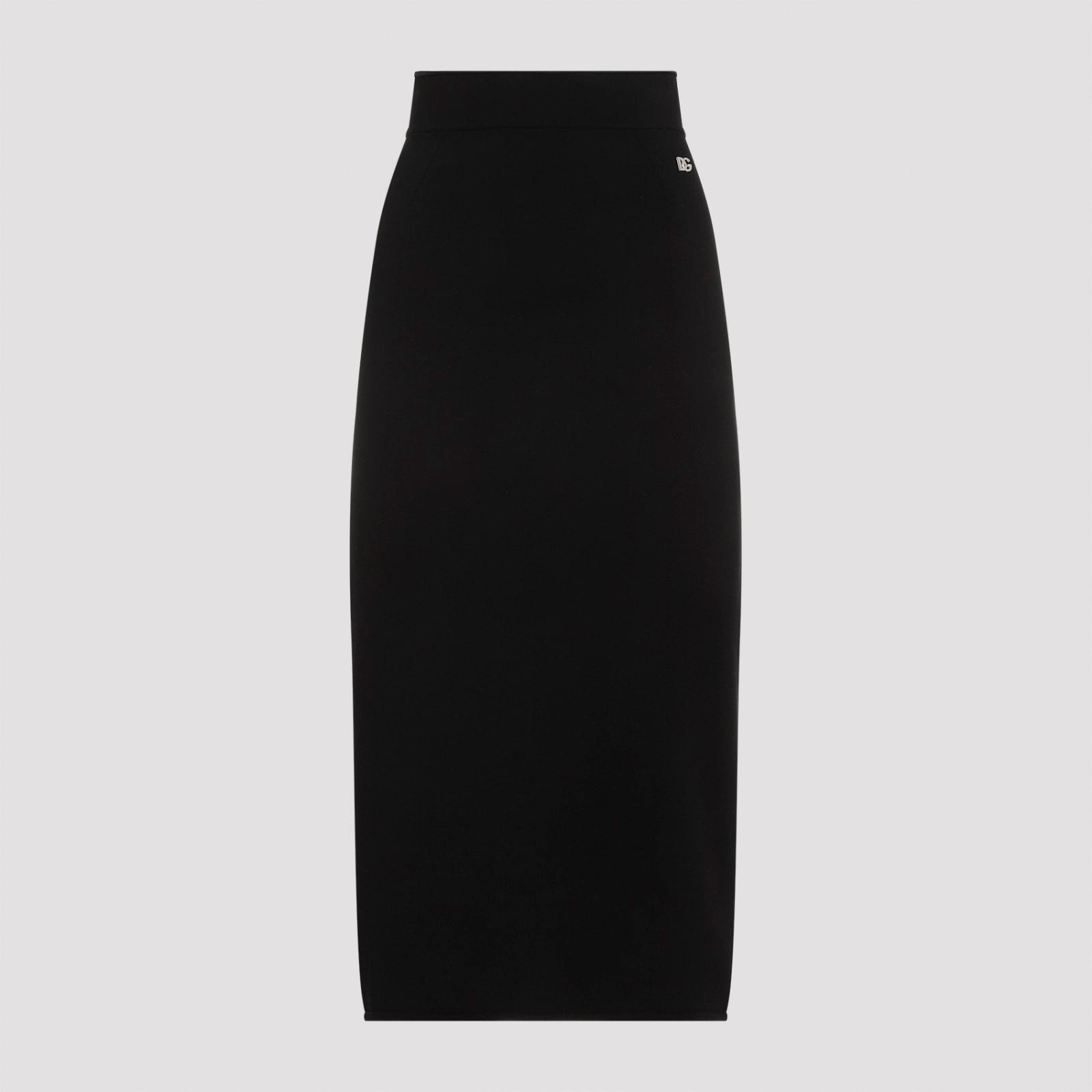 dolce & gabbana viscose midi skirt
