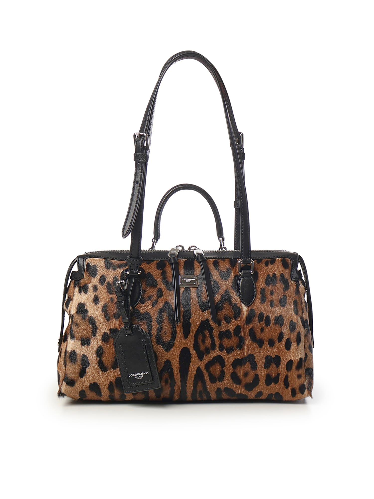 dolce & gabbana vittoria leo print bag
