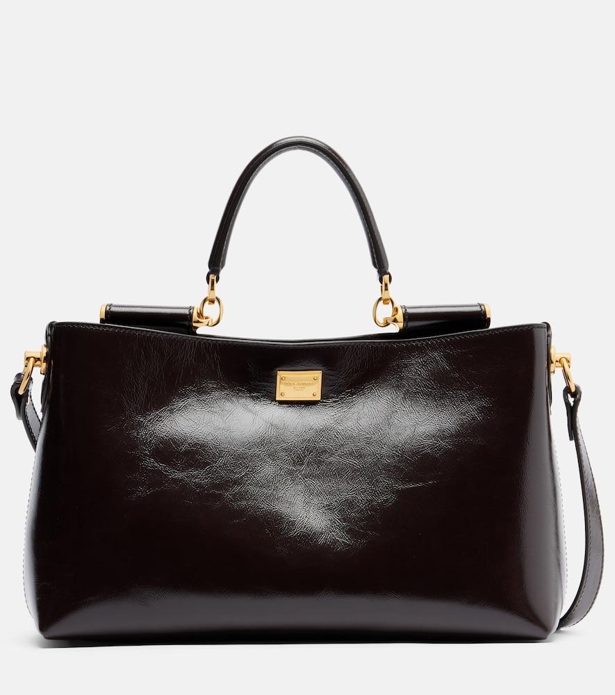 dolce & gabbana vittoria medium leather tote bag