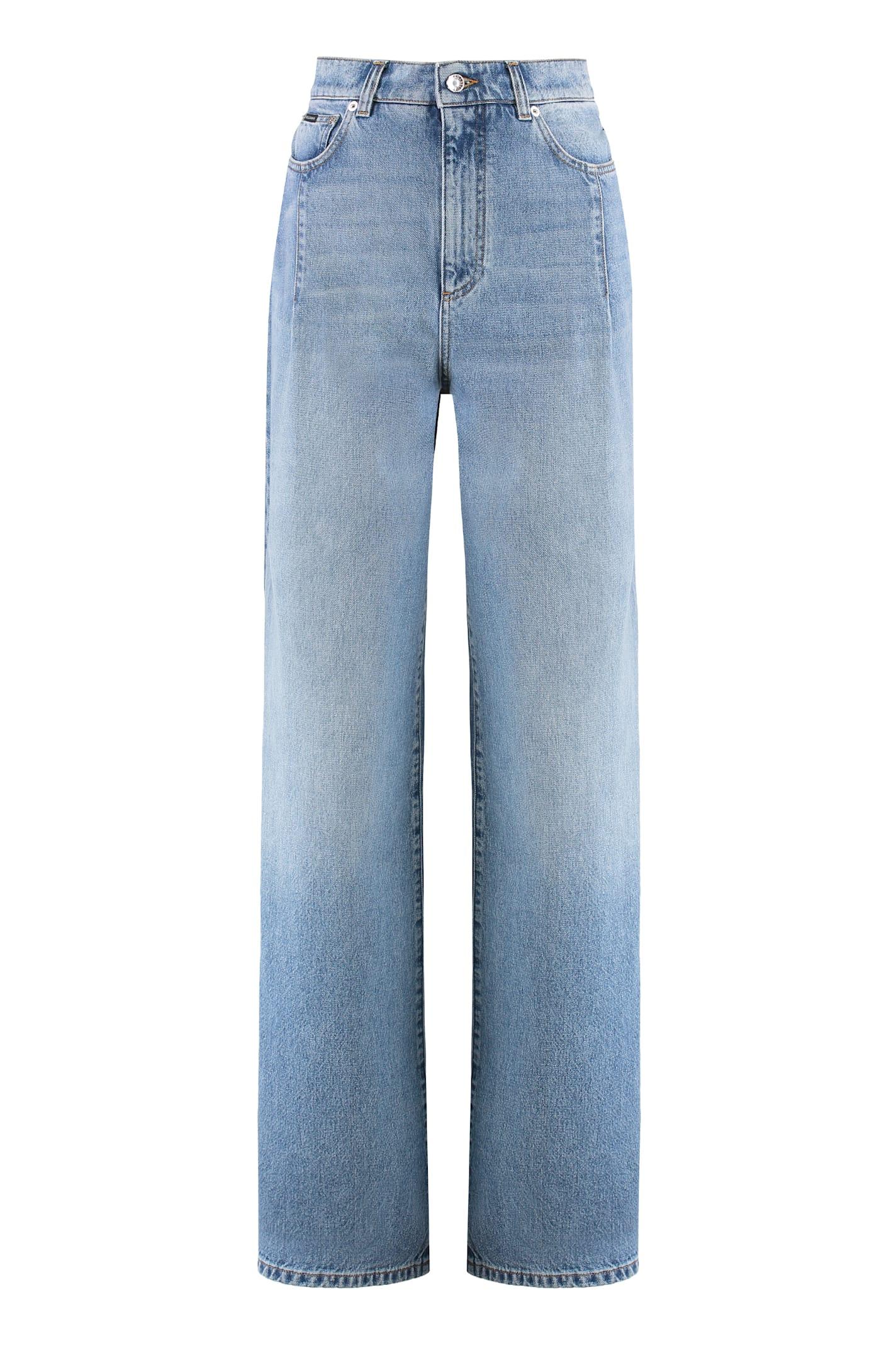 dolce & gabbana wide-leg jeans with 5 pockets