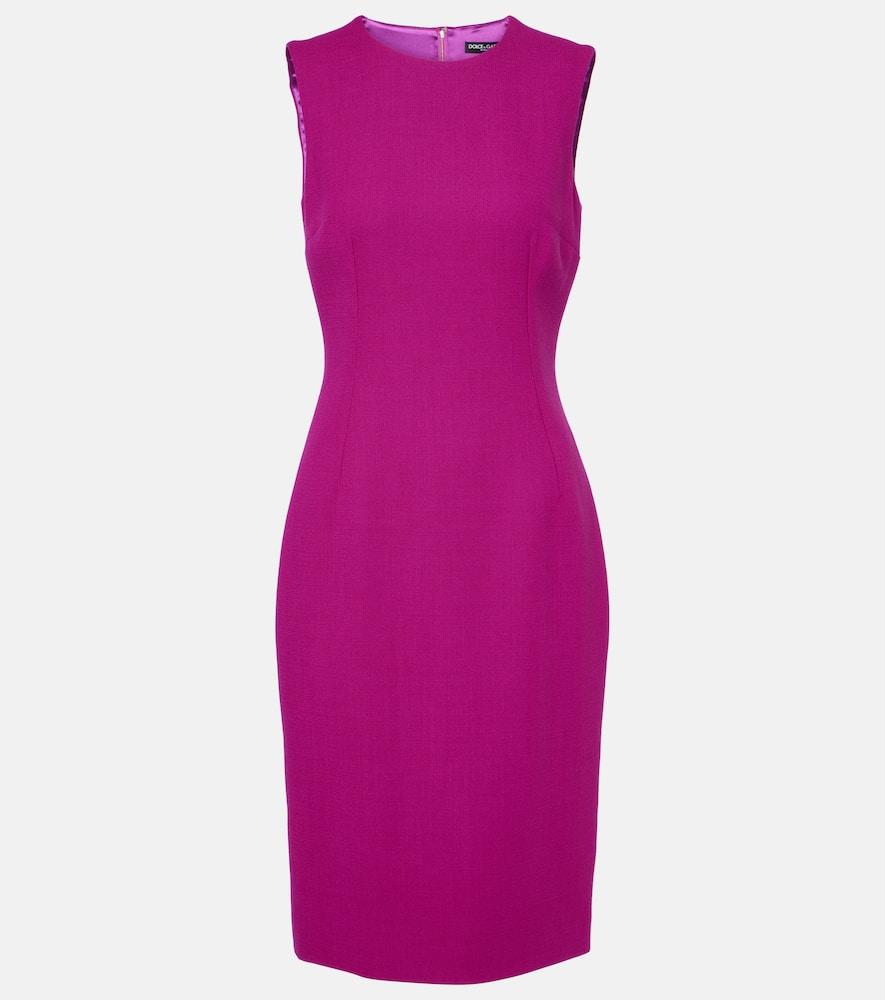 dolce & gabbana wool crepe minidress