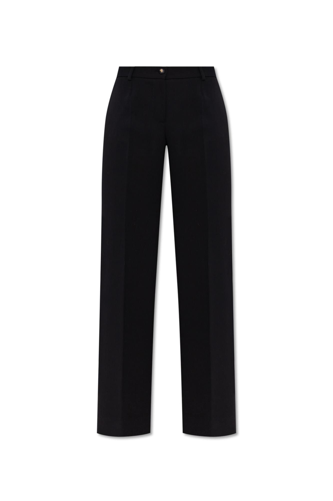 dolce & gabbana wool pleated trousers
