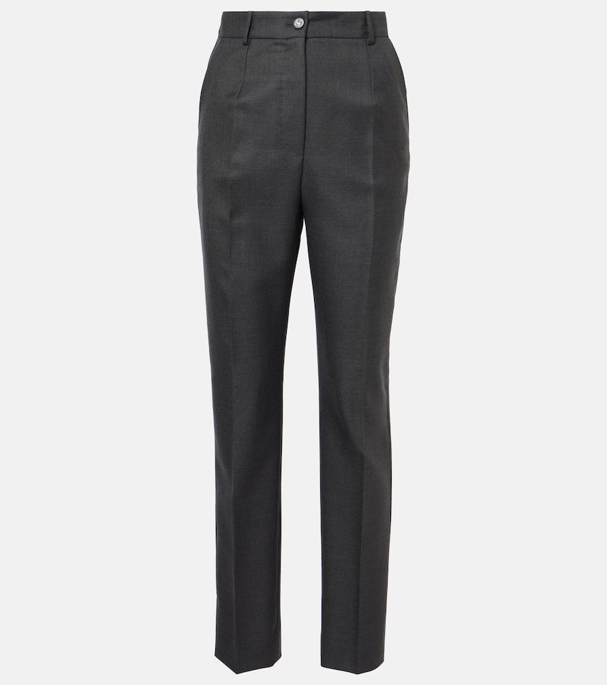 dolce & gabbana wool slim pants