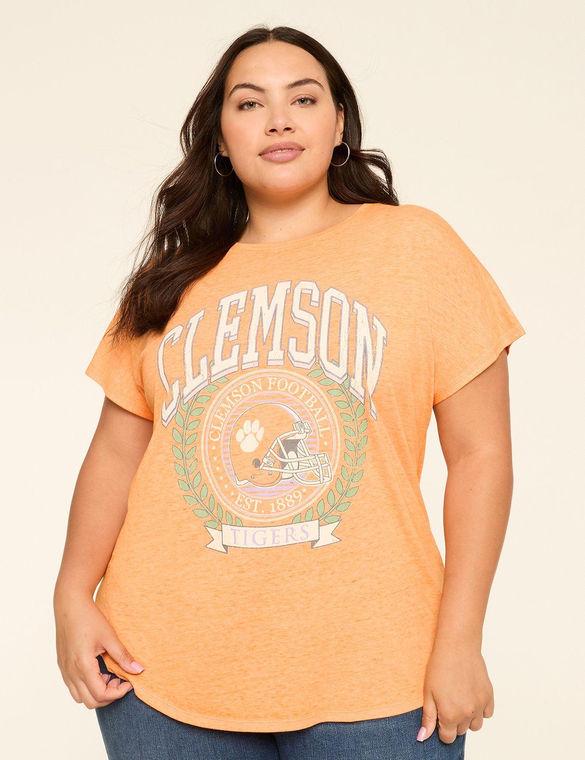 dolman-sleeve clemson graphic tee
