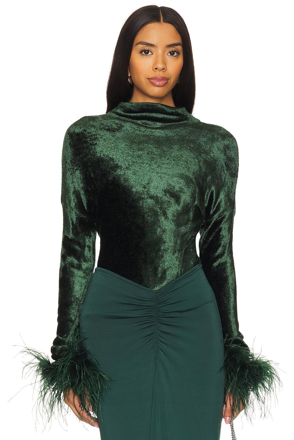 dolman top with feathers