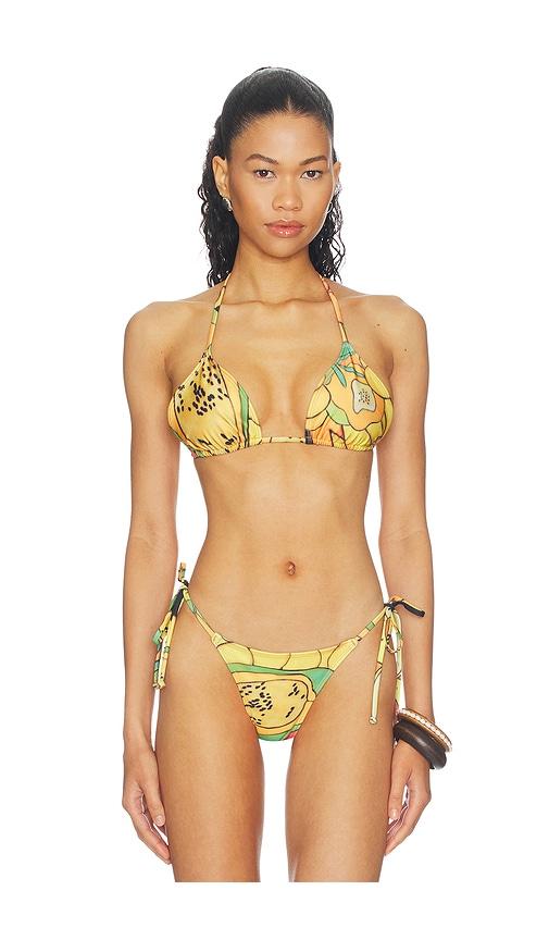 donde esteban frutas bikini top in yellow.