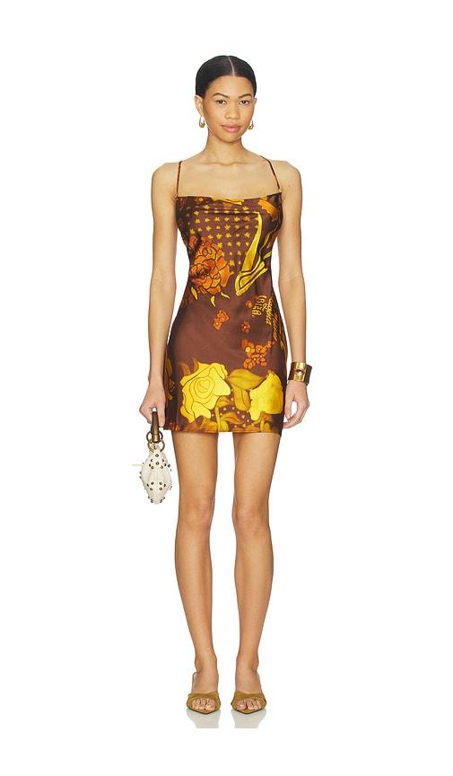 donde esteban veranera mini dress in brown.