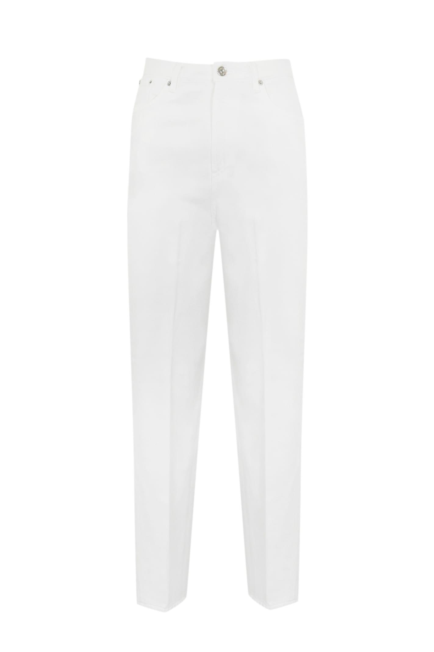 dondup bessie loose trousers in bull cotton