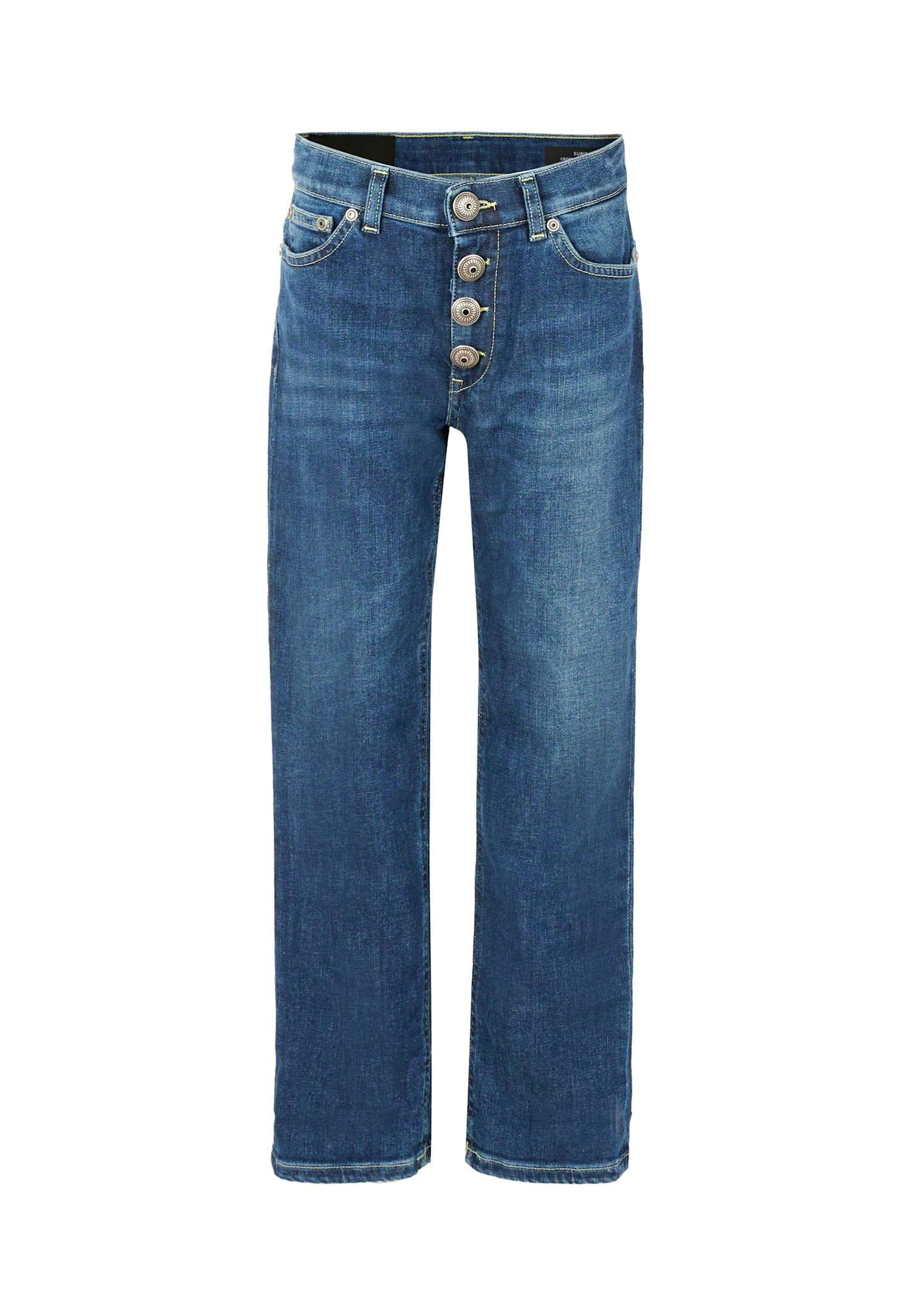 dondup blue denim jeans for girl with buttons