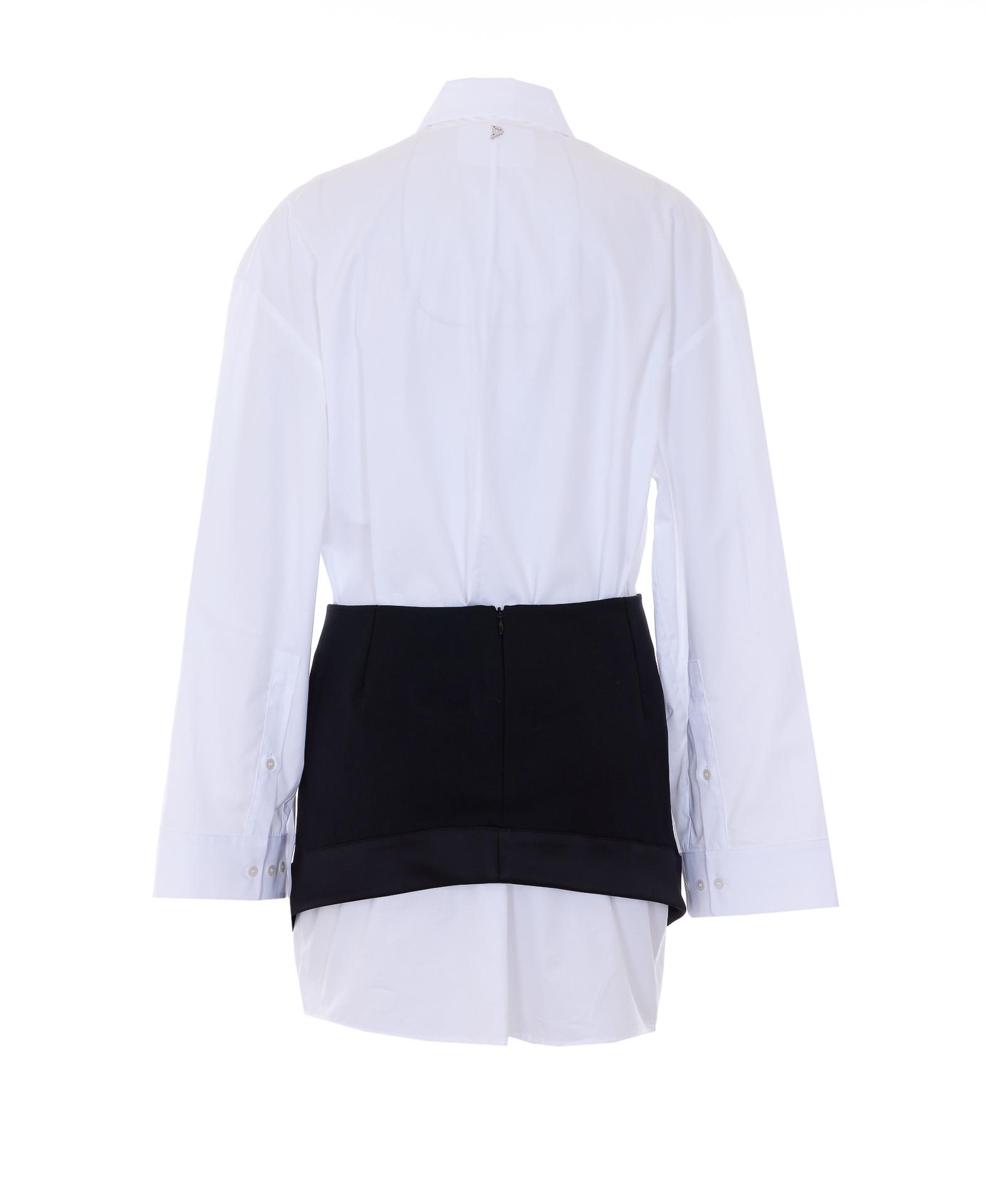 dondup dresses white cotton - women