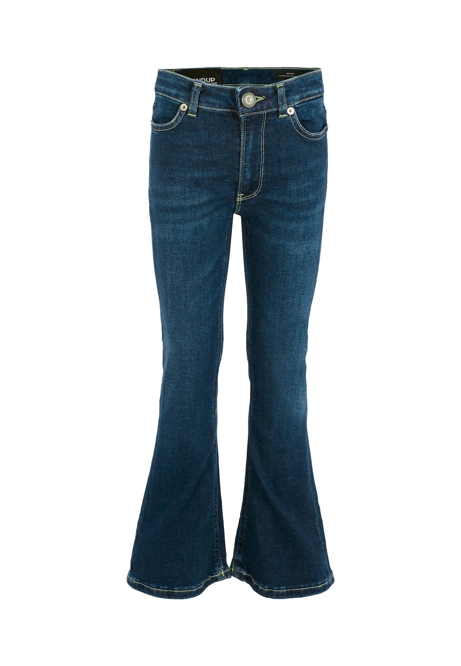dondup flared jeans for girl with logo