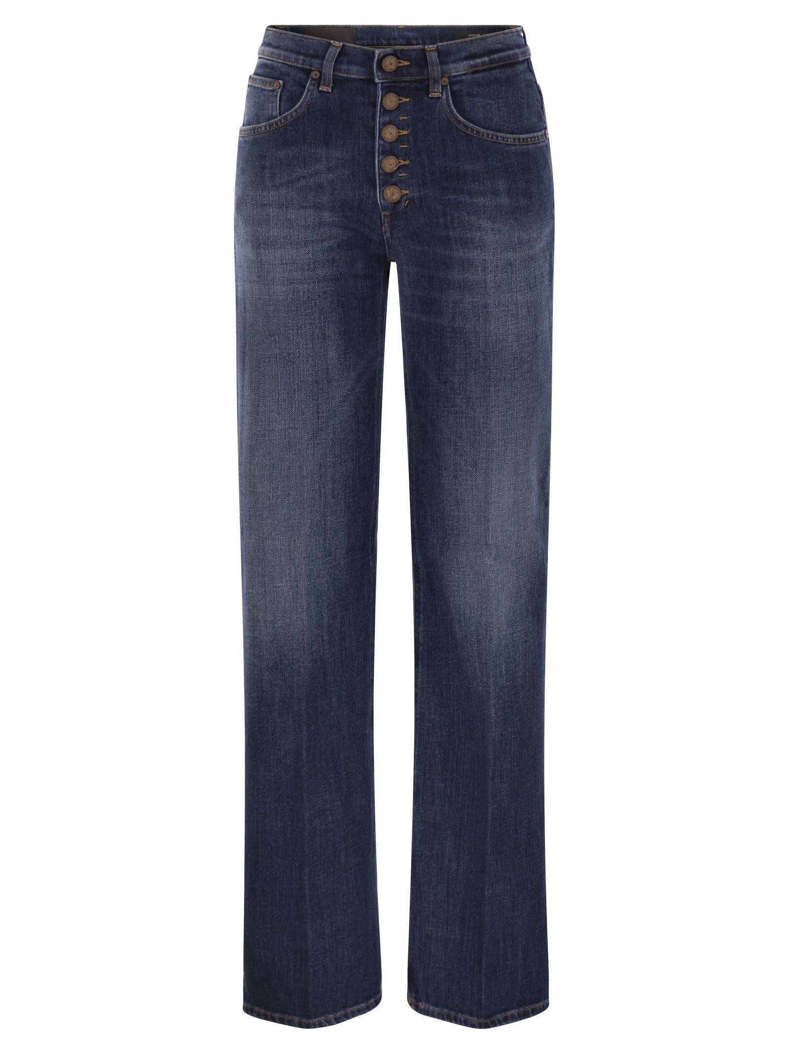 dondup jacklyn - wide-leg stretch denim jeans