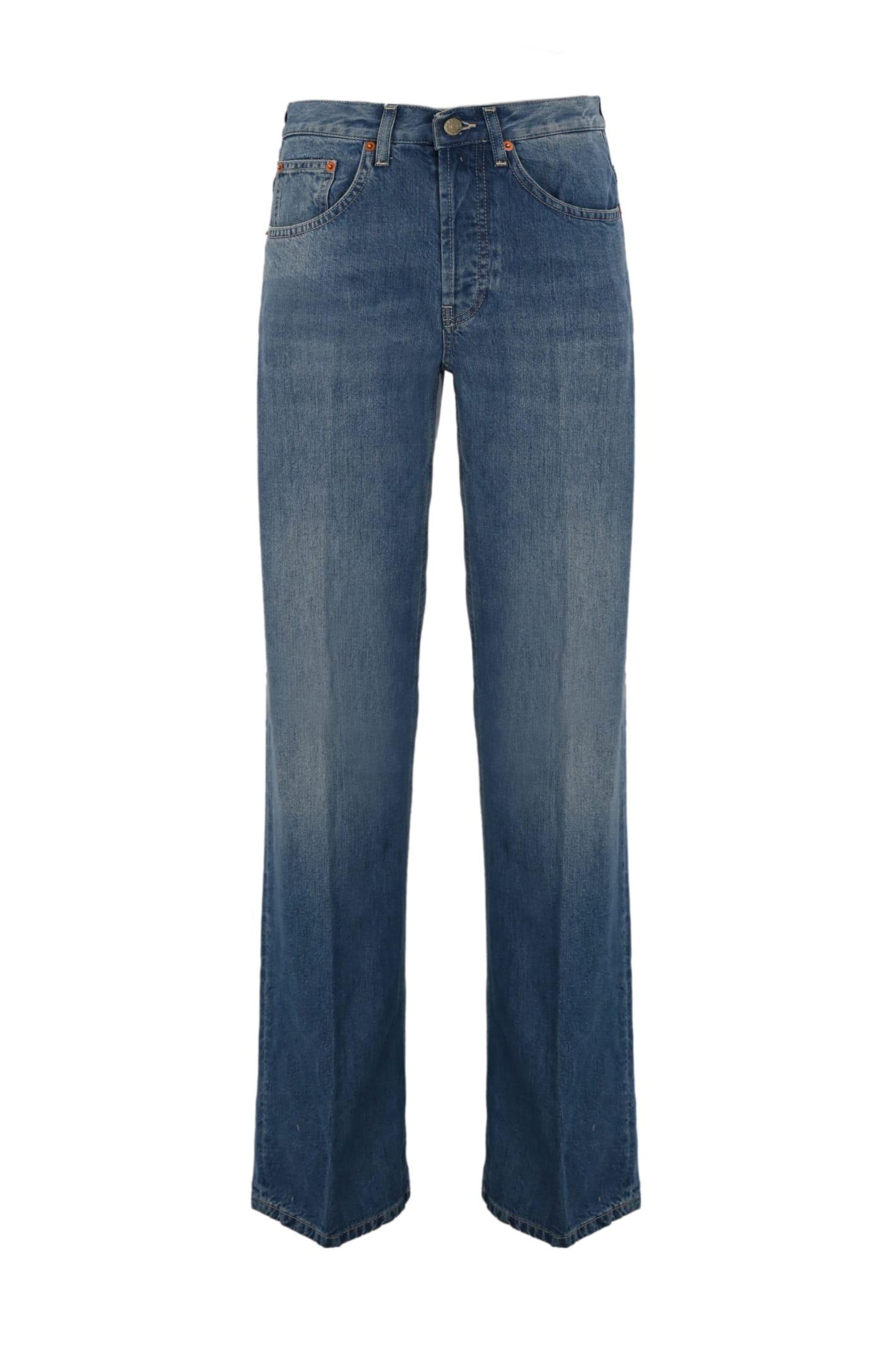 dondup jacklyn wide leg jeans in denim