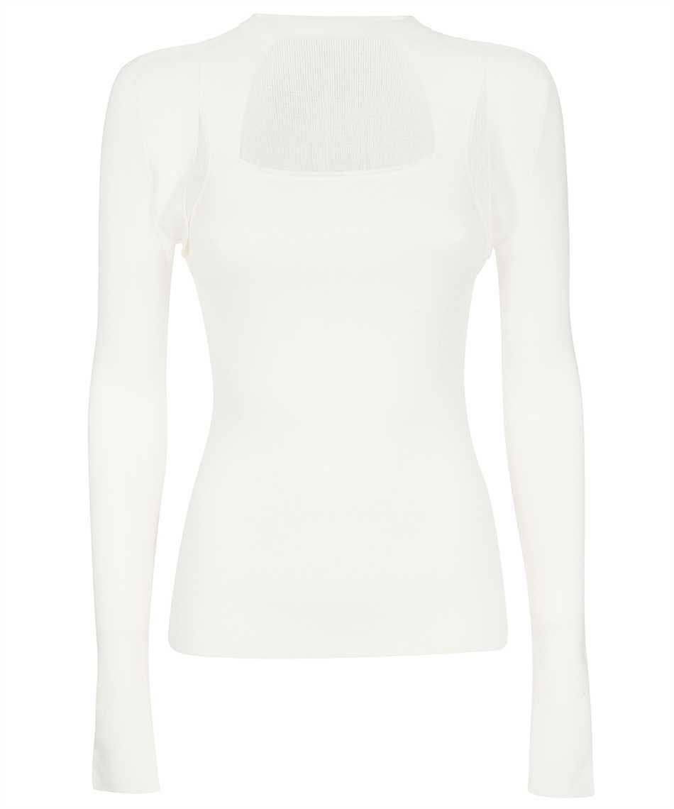 dondup knitted viscosa-blend top