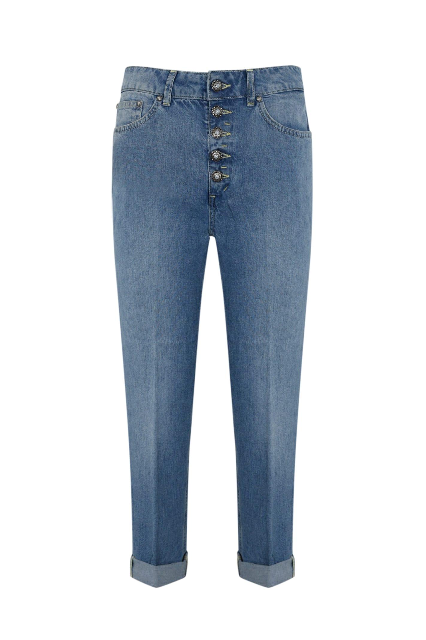 dondup koons cropped jeans in cotton