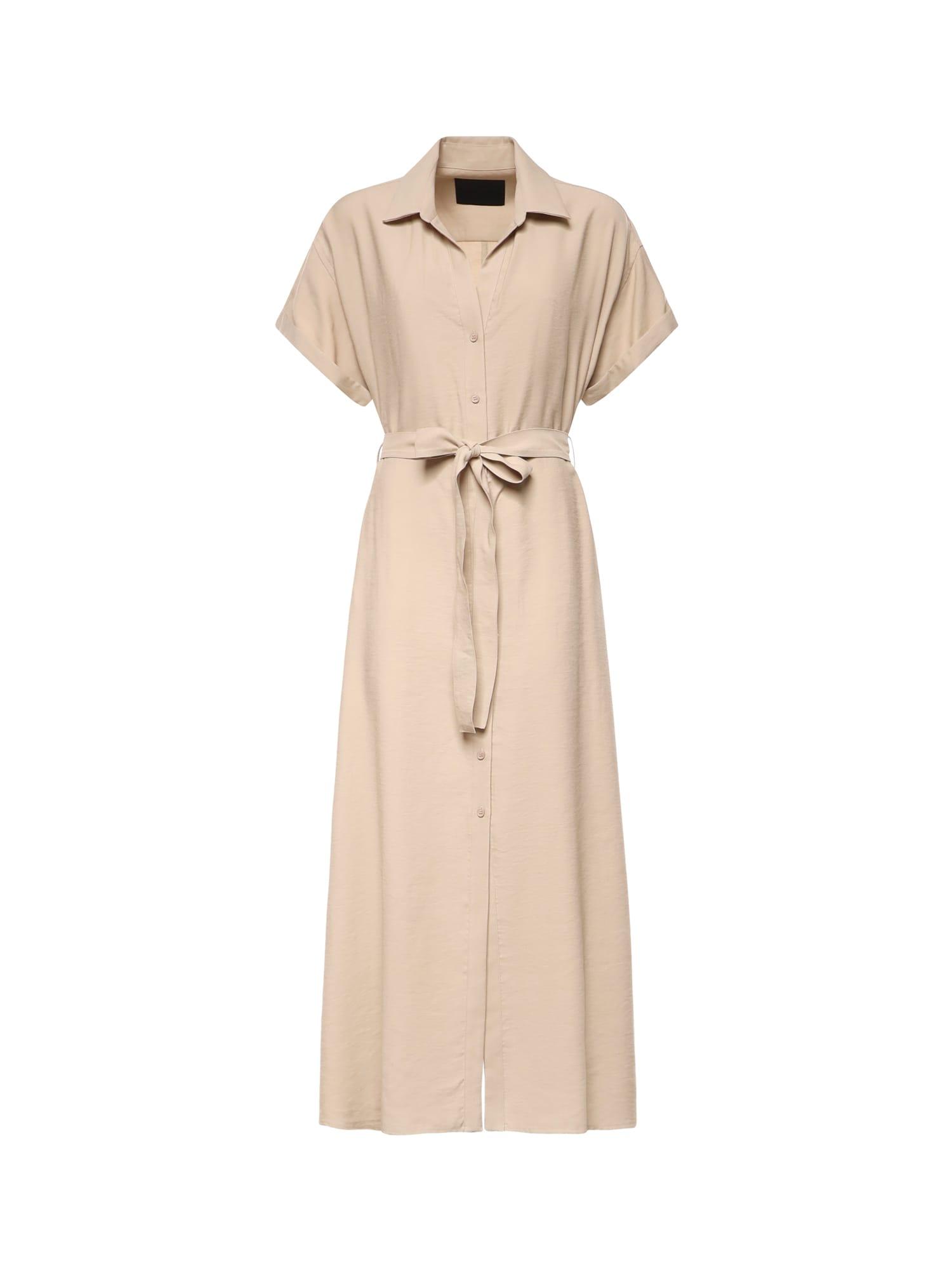 dondup long viscose gabardine dress