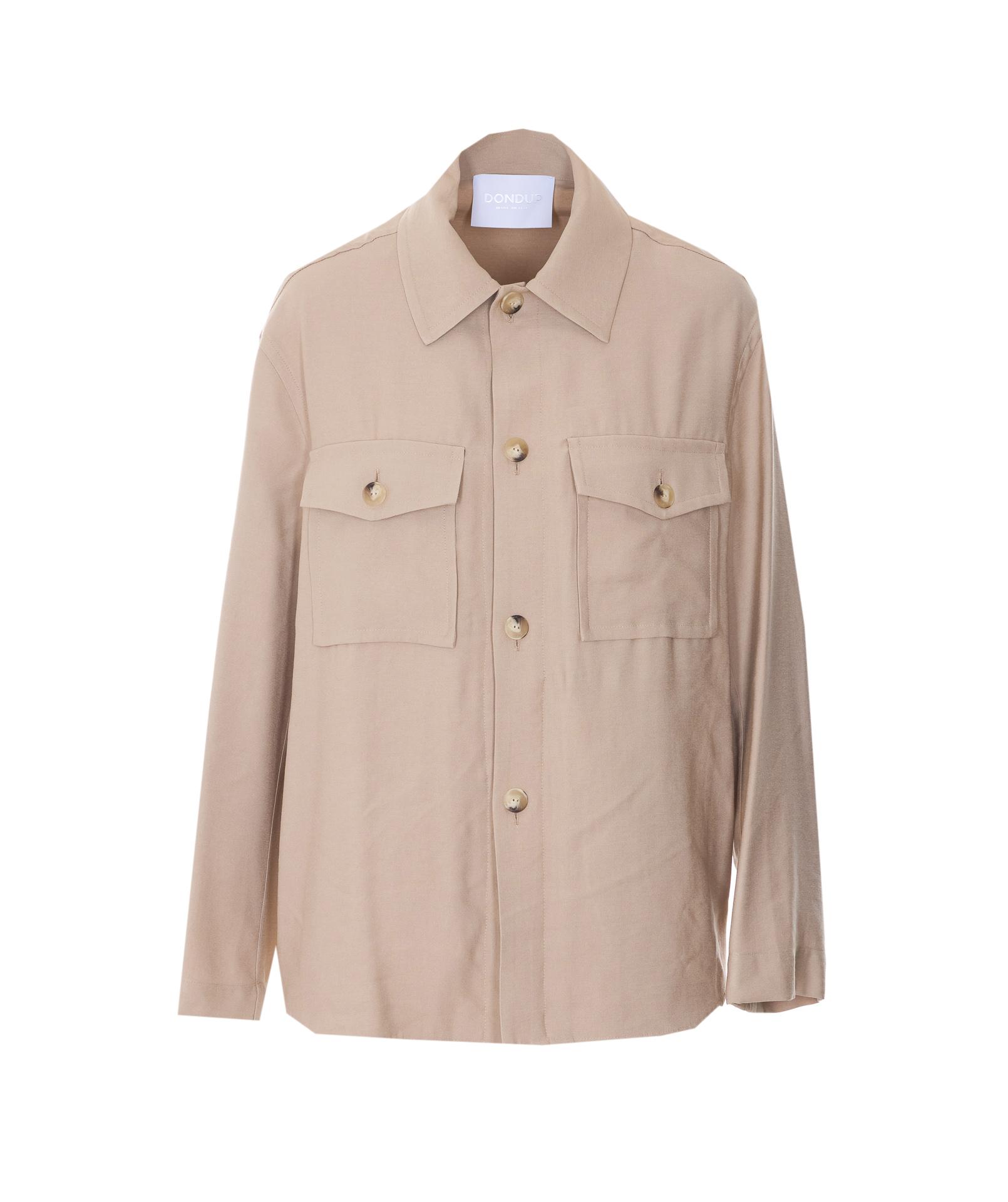 dondup shirts beige viscose - women