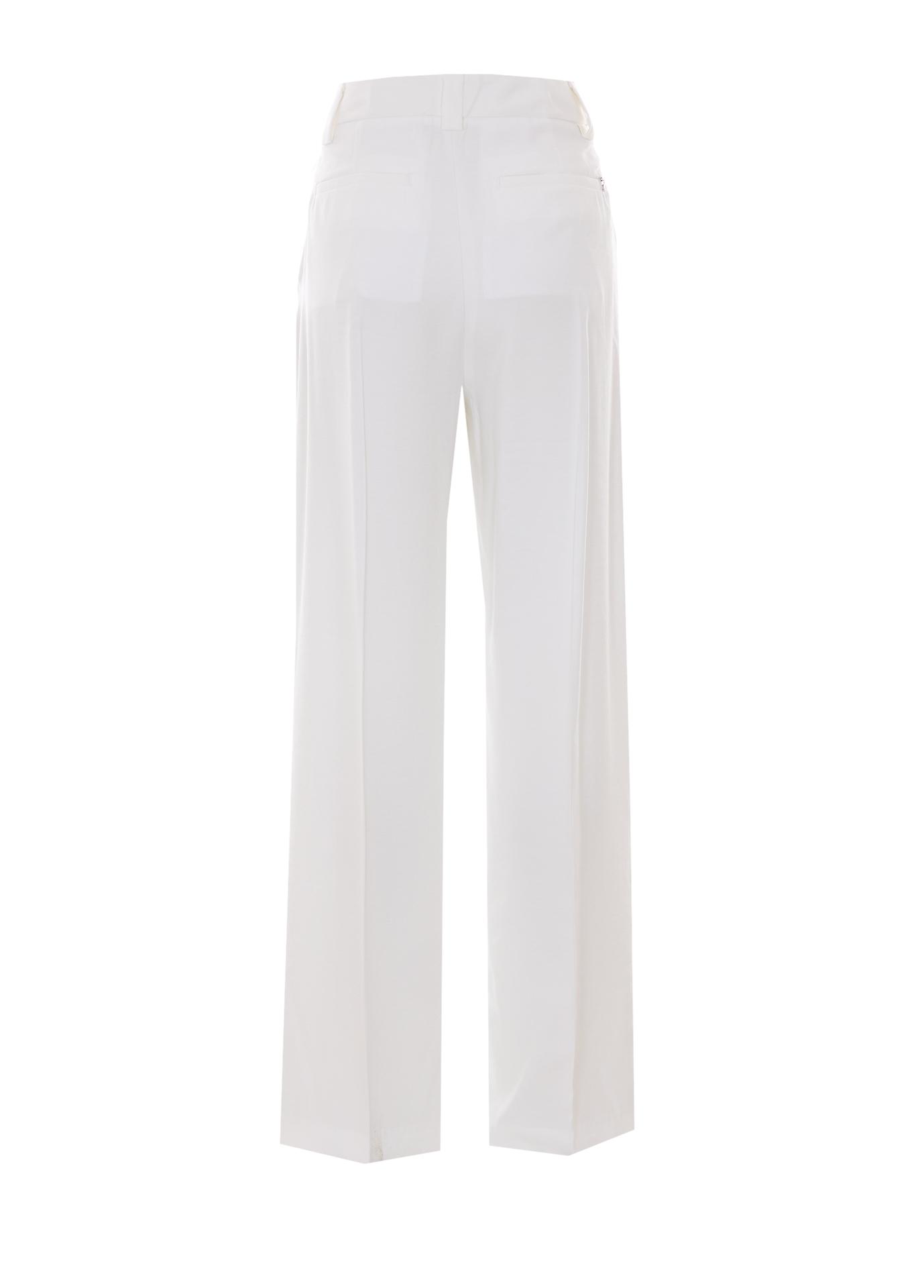 dondup trousers milk viscose - women