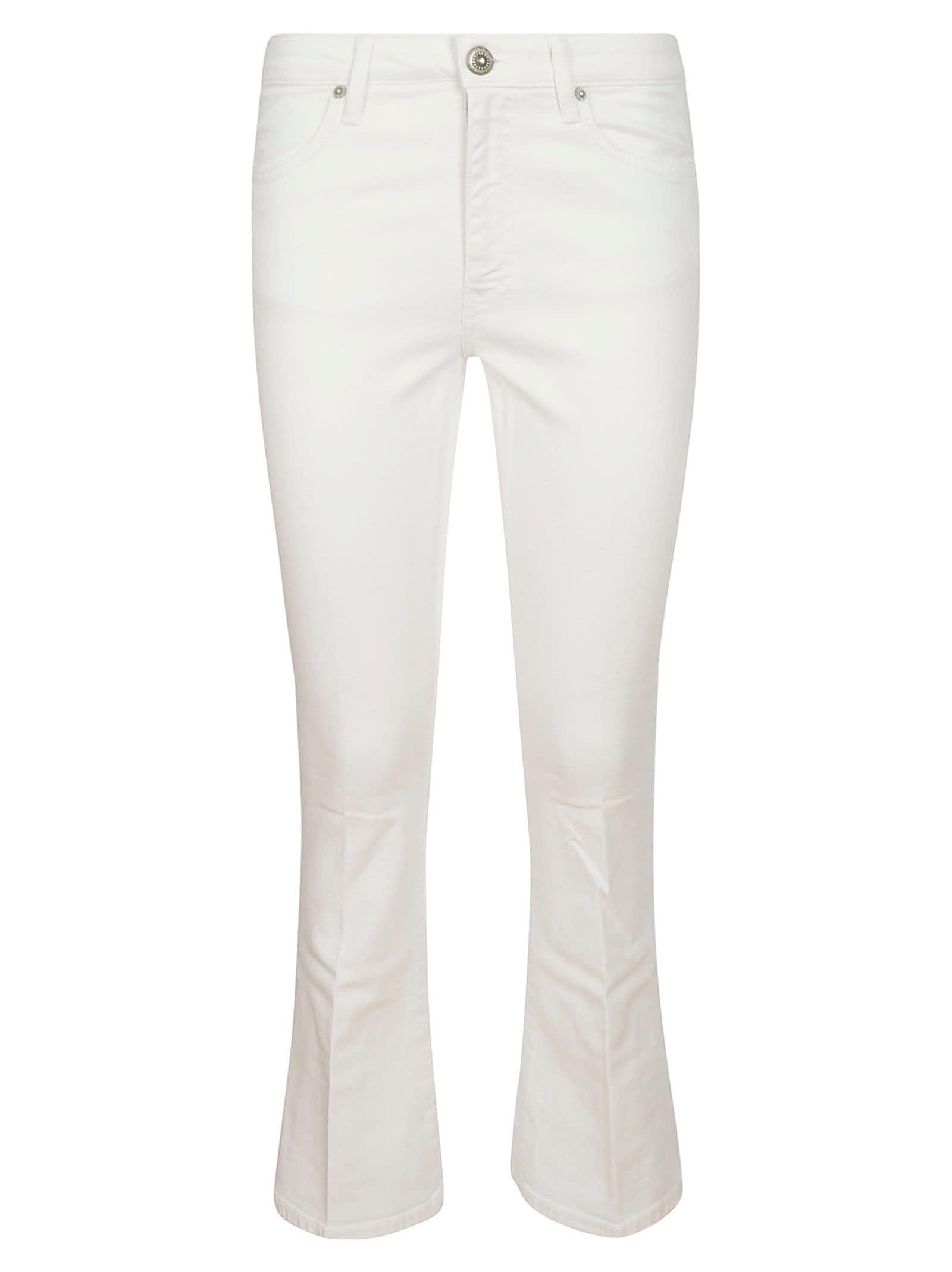 dondup white flared jeans