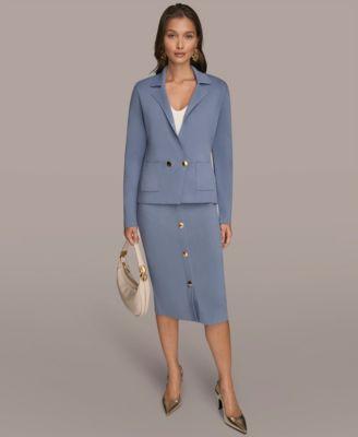 donna karan new york womens sweater blazer skirt