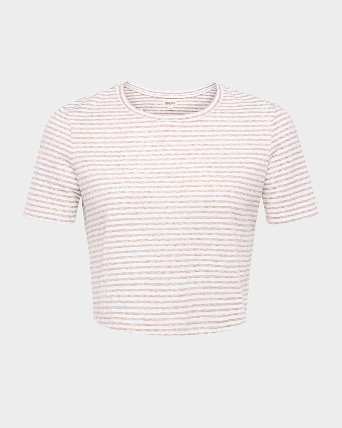 donna stripe cropped tee