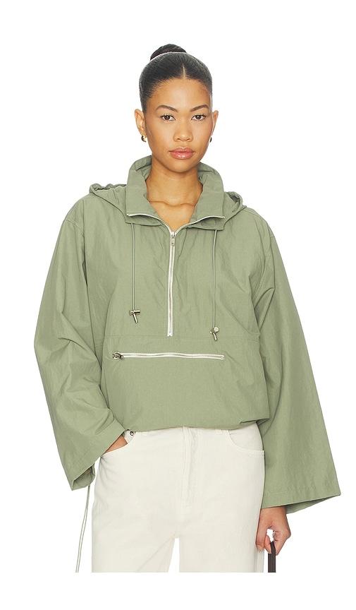 donni. the nylon anorak in sage.