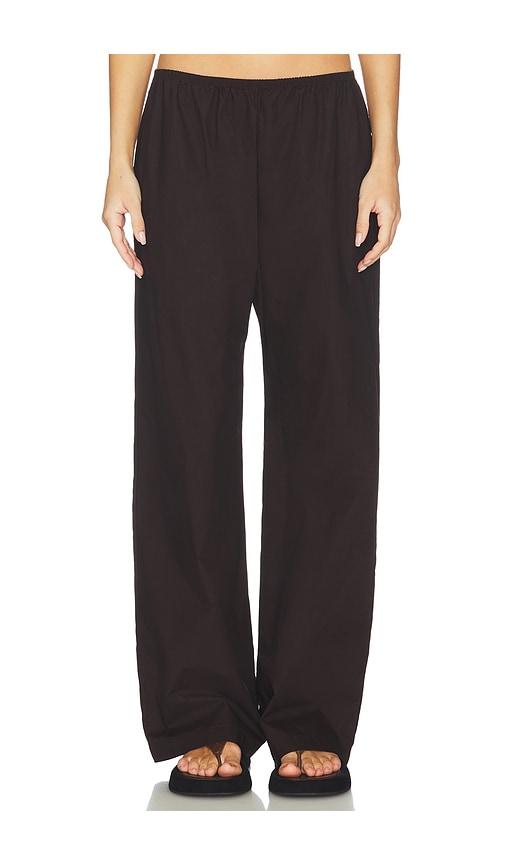 donni. the pop simple pant in chocolate.