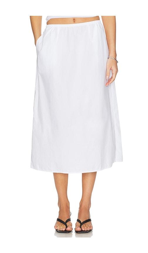 donni. the pop skirt in white.