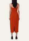 doppio structured wool midi dress