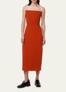 doppio structured wool midi dress