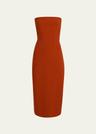 doppio structured wool midi dress