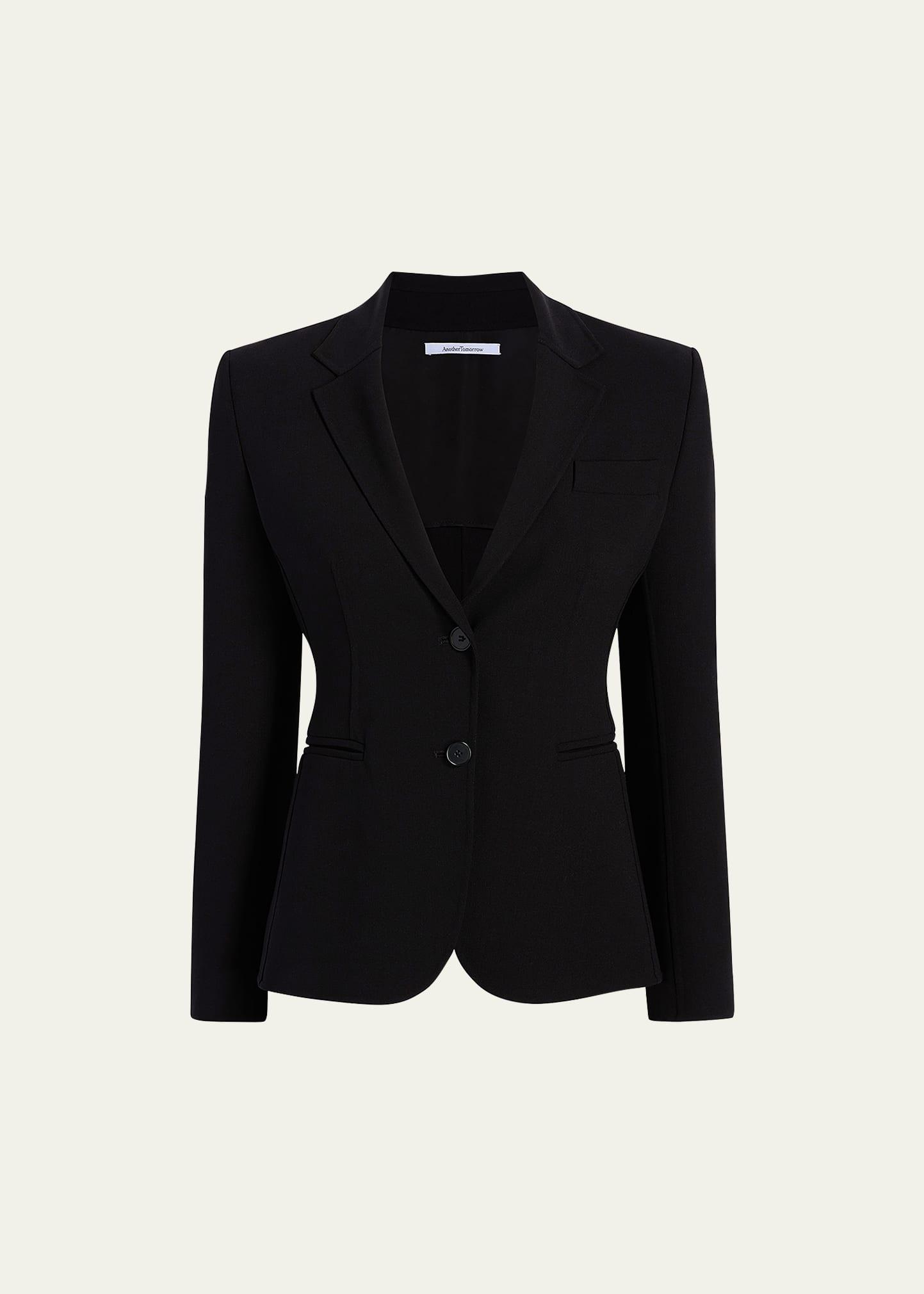 doppio wool cropped blazer jacket