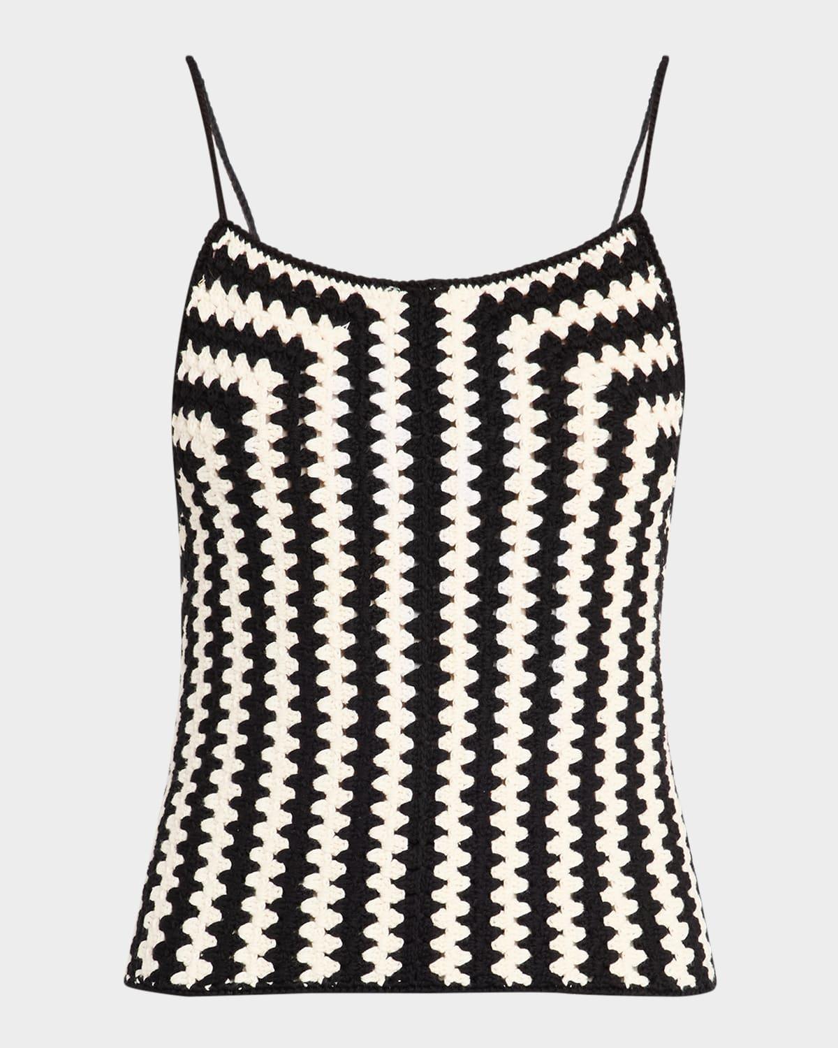 doria crochet low-back organic cotton tank