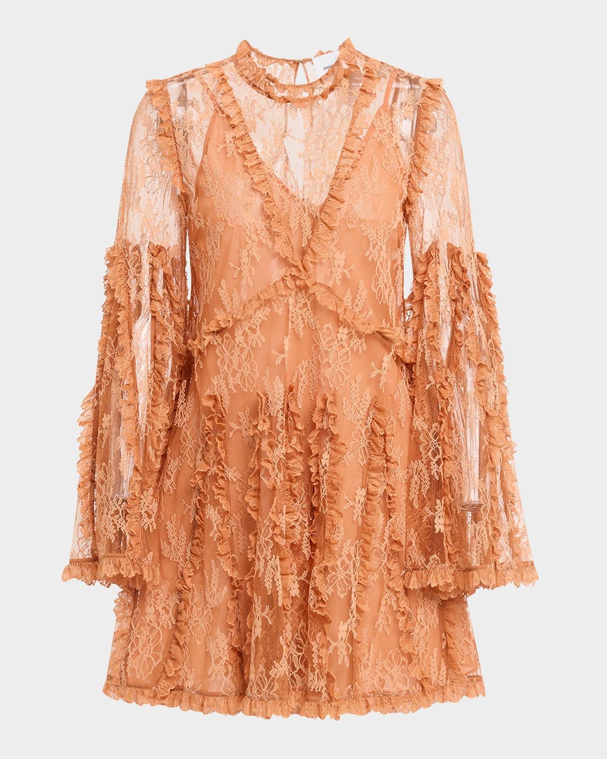dorian long-sleeve lace dress
